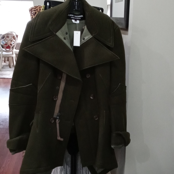 Comme Des Garcons olive green deconstruction jacke - Picture 15 of 16
